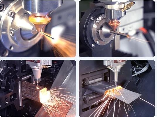 8-12 Meter Faserlaserschneidemaschine für kleine Rohrrohr Quadratmetall 3000w 6000w